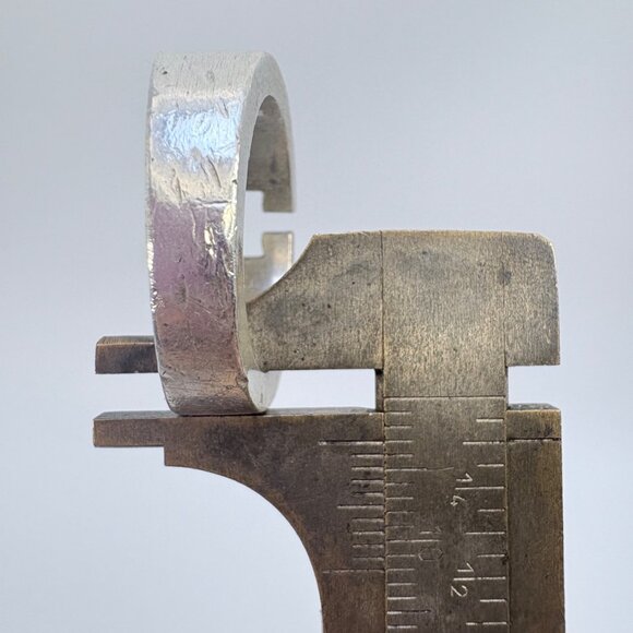 VTG Sterling Silver 925 Open Cross Tapered Band 10mm Wide Ring Size 9.5 - Picture 9 of 9